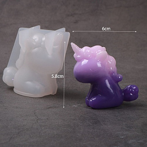 Силиконовый молд 3D "Единорог"